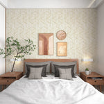 Gold and White Geometric Wallpaper - Wallpaper By Zanic 